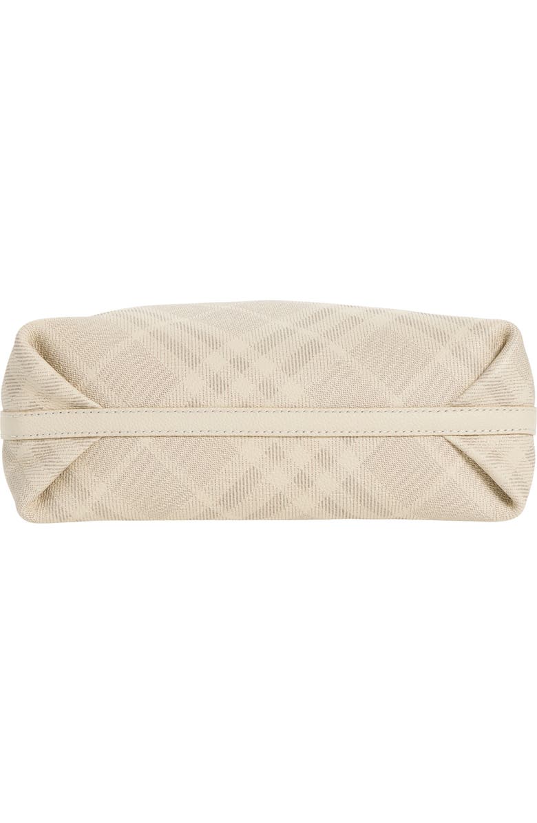Burberry Small Highlands Check Leather Shoulder Bag, Alternate, color, Soap