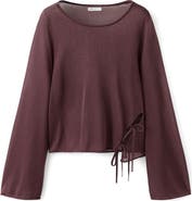 MANGO TEEN Bow Detail Boat Neck Sweater