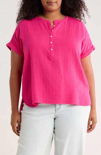 Cotton Gauze Popover Top