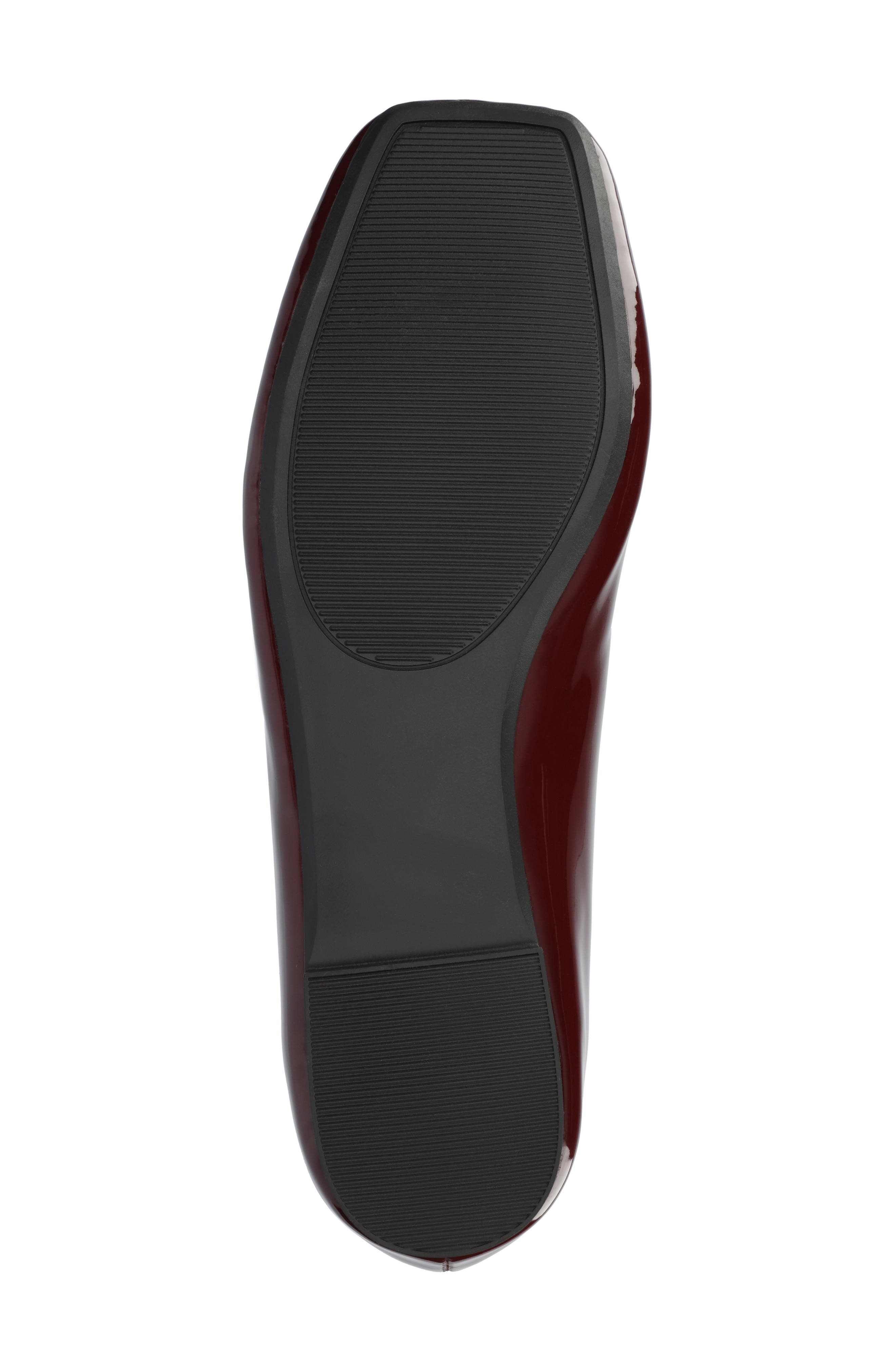 Zimia Square Buckle Flat, Alternate, color, OXBLOOD
