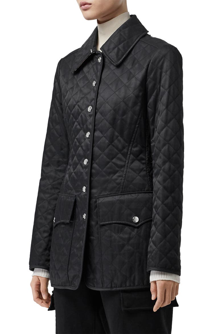 Borthwicke Quilted Jacket, Alternate, color, BLACK