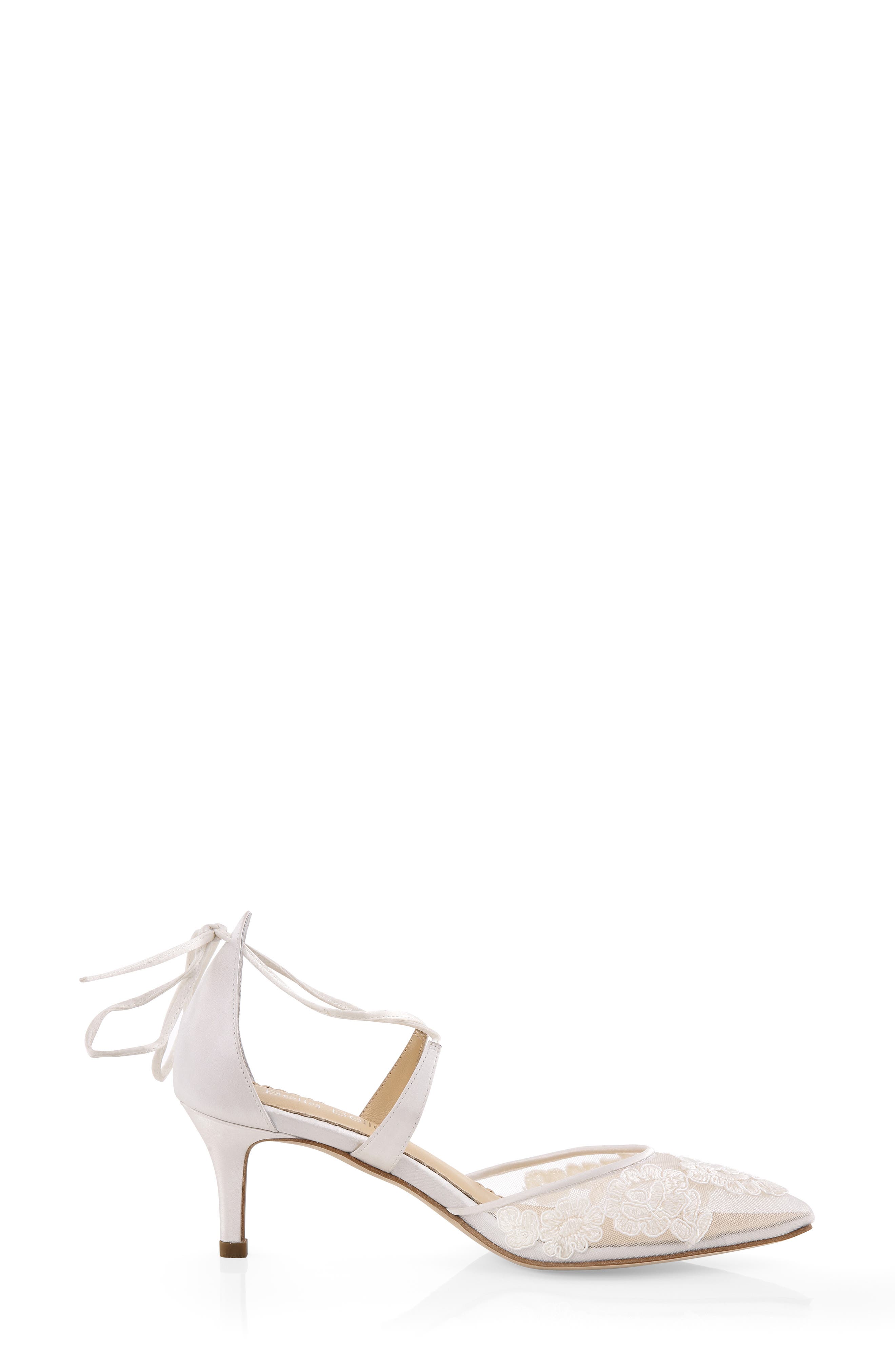 Bella Belle Embroidered Lace Pointed Toe Pump, Alternate, color, 