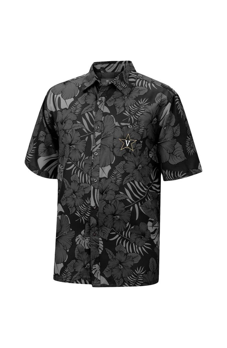 COLOSSEUM Men's Colosseum Black Vanderbilt Commodores The Dude Camp Button-Up Shirt, Alternate, color, 