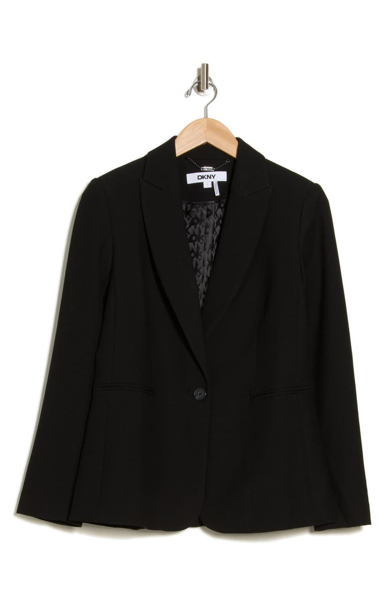 DKNY Textured One-Button Blazer, Alternate, color,