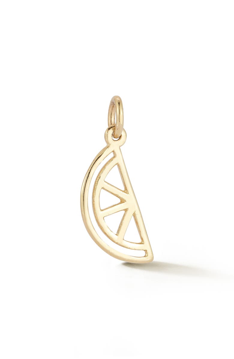 Ember Fine Jewelry 14K Yellow Gold Citrus Charm Beaded Necklace, Alternate, color, Gold/Red