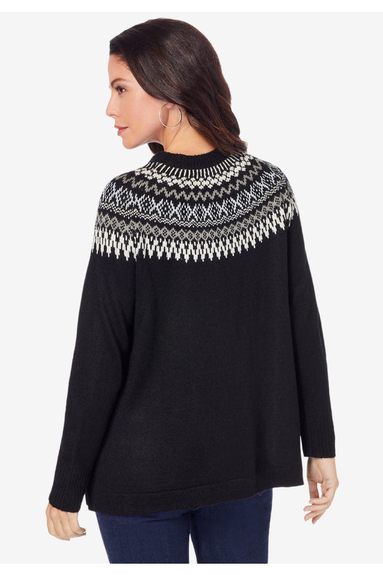 Fair Isle Pullover Sweater, Alternate, color, Green