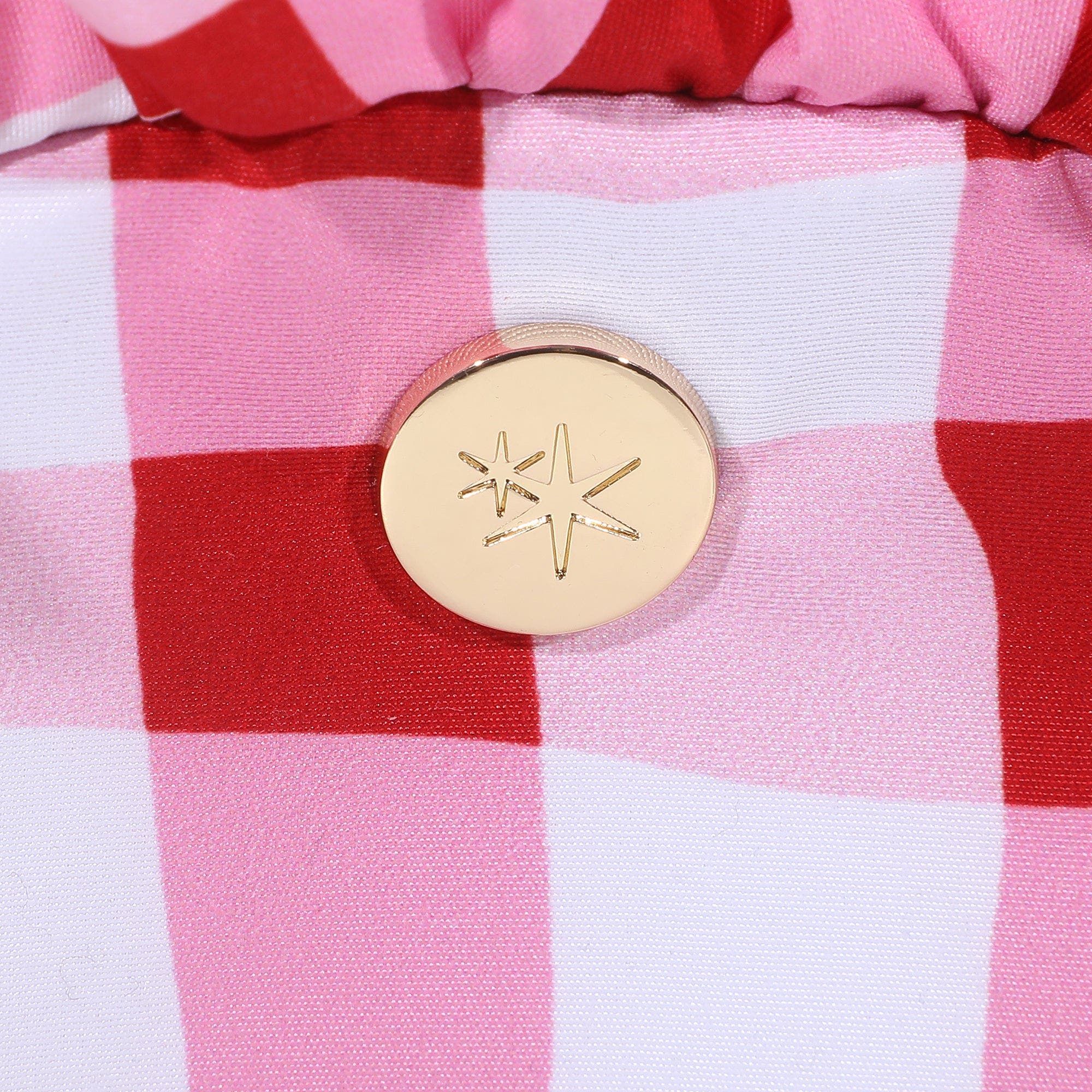 Picnic-Core Red and White Gingham Ruffled Clutch - 8.25x5.25 Inch Check Print Pouch with Ruffle Trim and Poly Lining for Parties and Gifting, Alternate, color, Multicolor