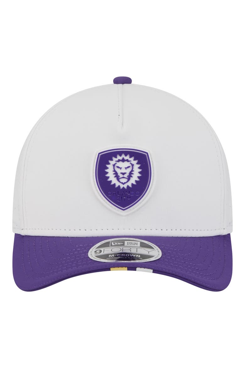 Men's New Era  White Orlando City SC 2026 MLS Kick Off 9FORTY M-Crown A-Frame Adjustable Hat, Alternate, color, White