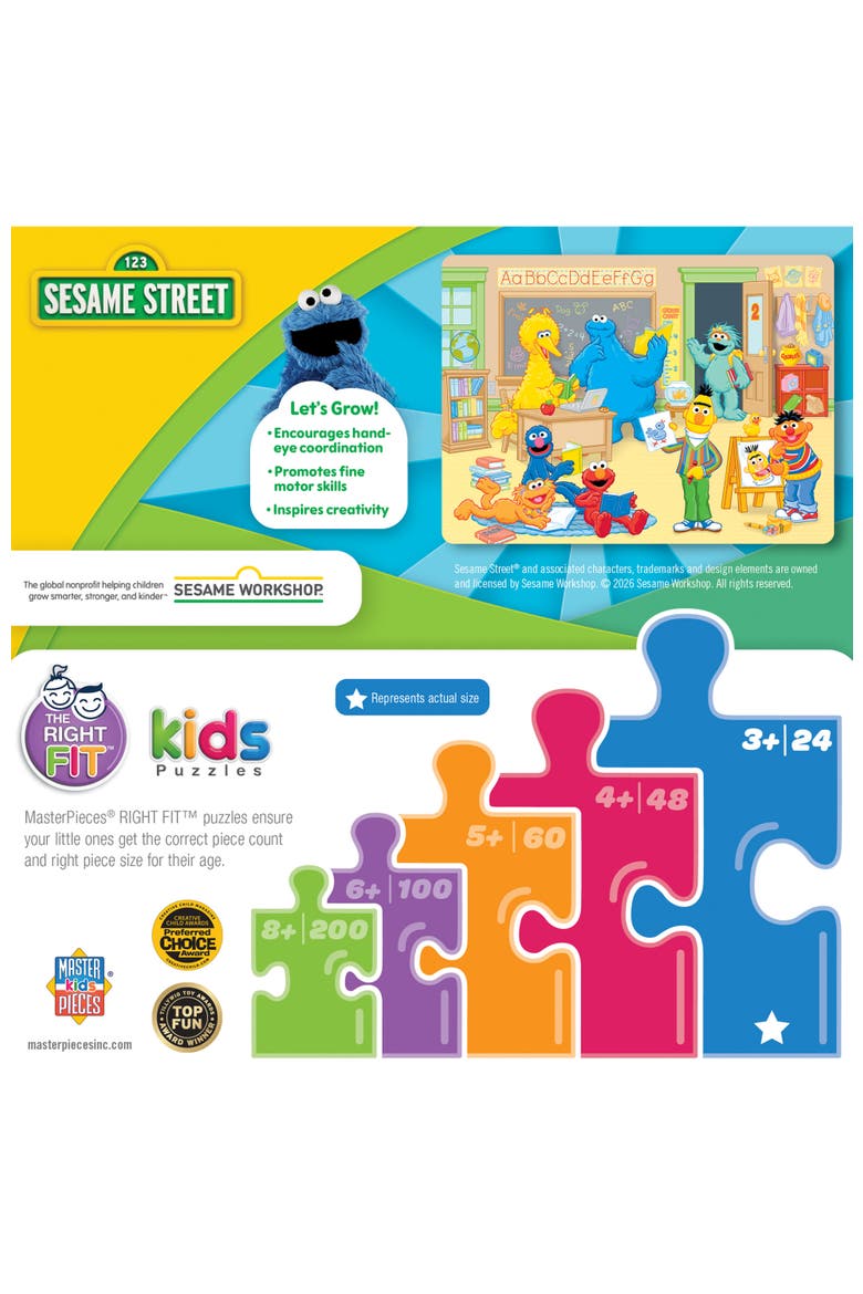 Sesame Street School Time 24pc Puzzle, Alternate, color, Multicolor