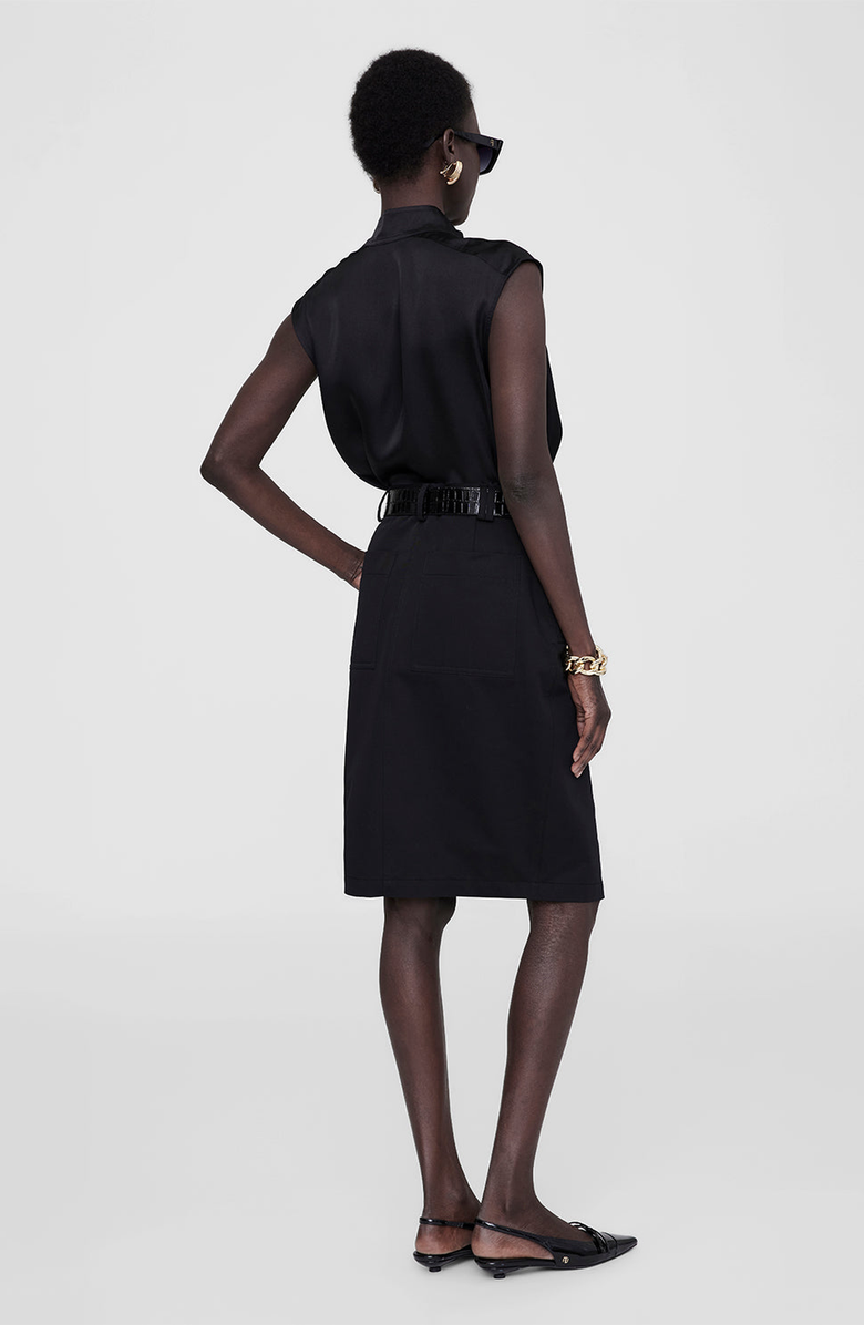 ANINE BING Zaire Mini Skirt, Alternate, color, Black