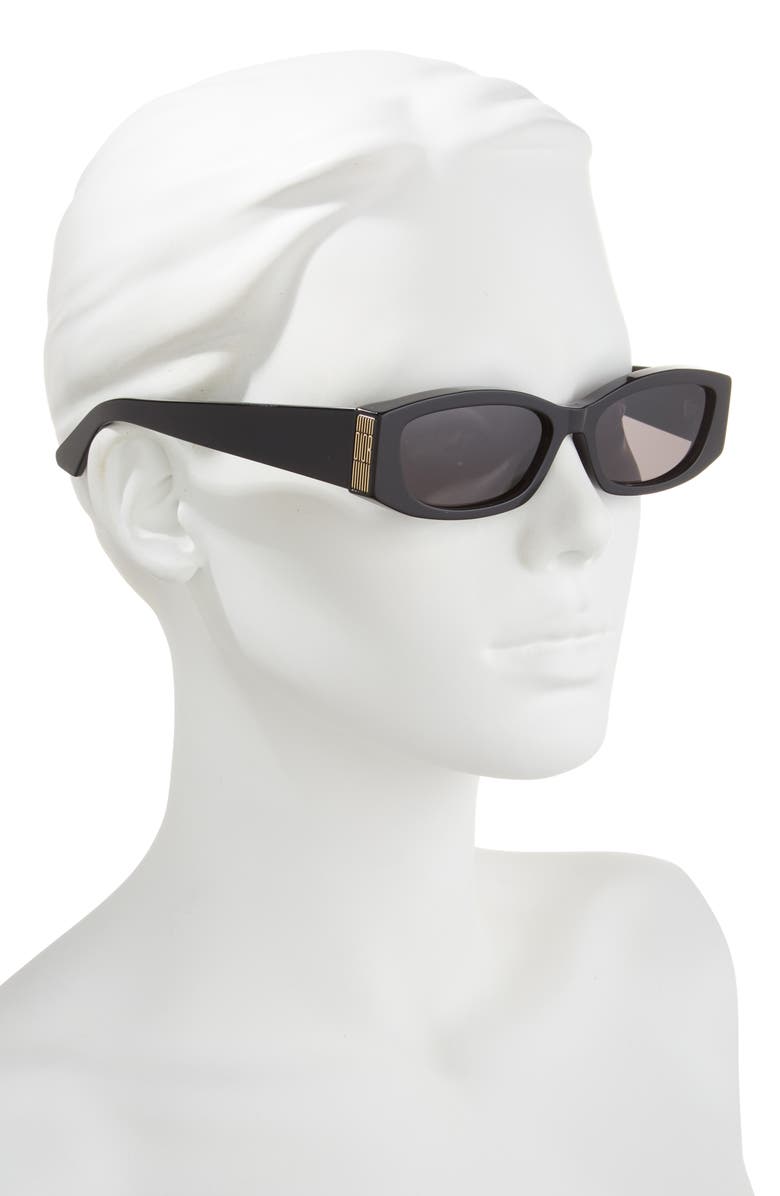 DIOR 'DiorGraphique S1I 56mm Rectangular Sunglasses, Alternate, color, Shiny Black / Smoke