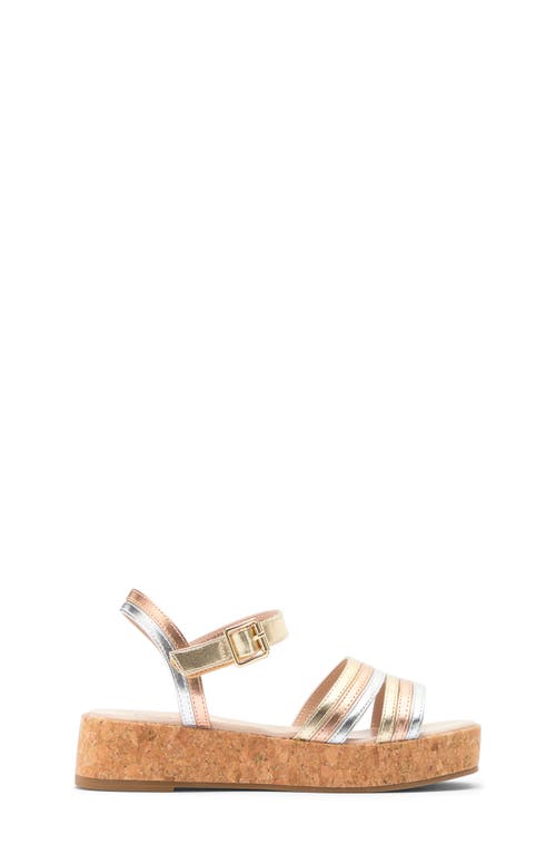 Nordstrom Rack Kids' Katherine Cork Platform Sandal In Brown