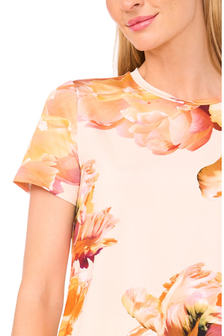 Floral T-Shirt, Alternate, color, SPICY ORANGE