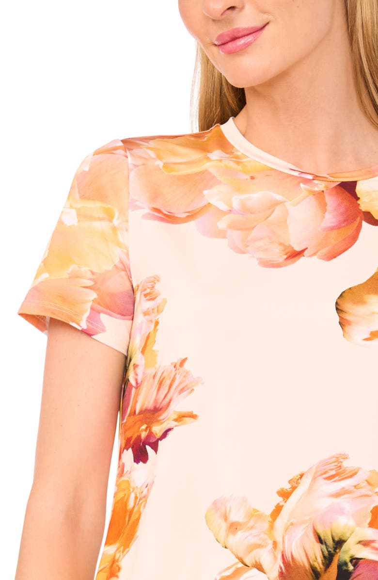 Ted Baker Floral T-Shirt, Alternate, color, Spicy Orange