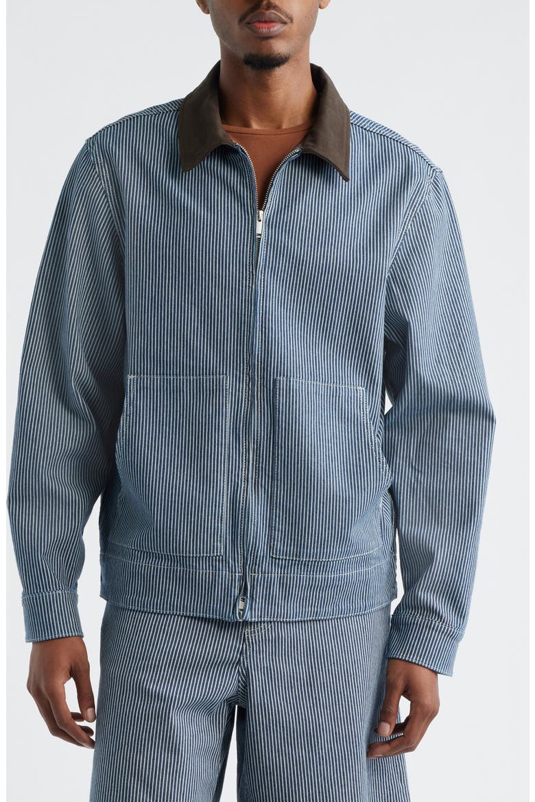 Robert Stripe Jacket, Alternate, color, DARK NAVY