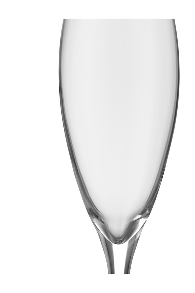 More Set of 4 Champagne Flutes, Alternate, color, WHITE