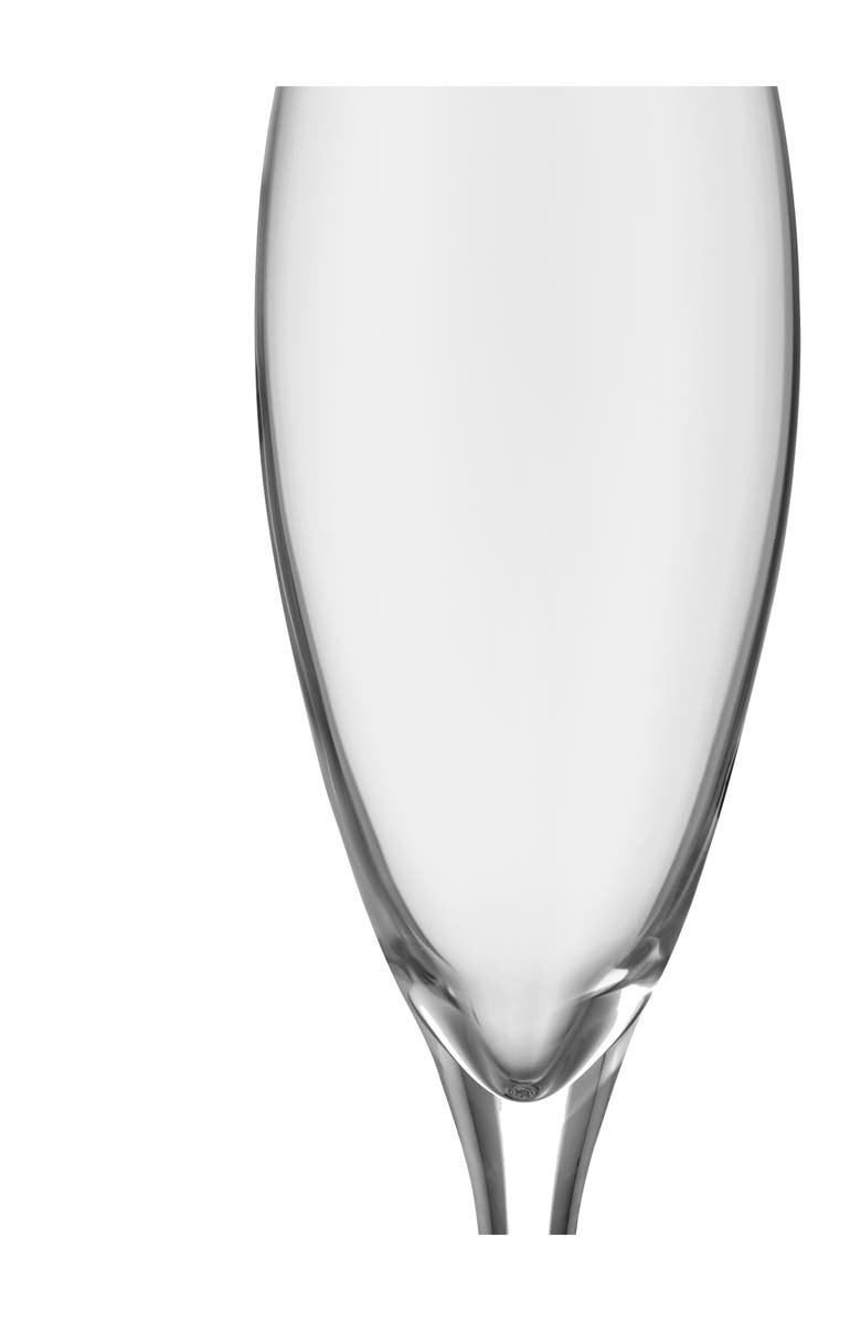 Orrefors More Set of 4 Champagne Flutes, Alternate, color, White