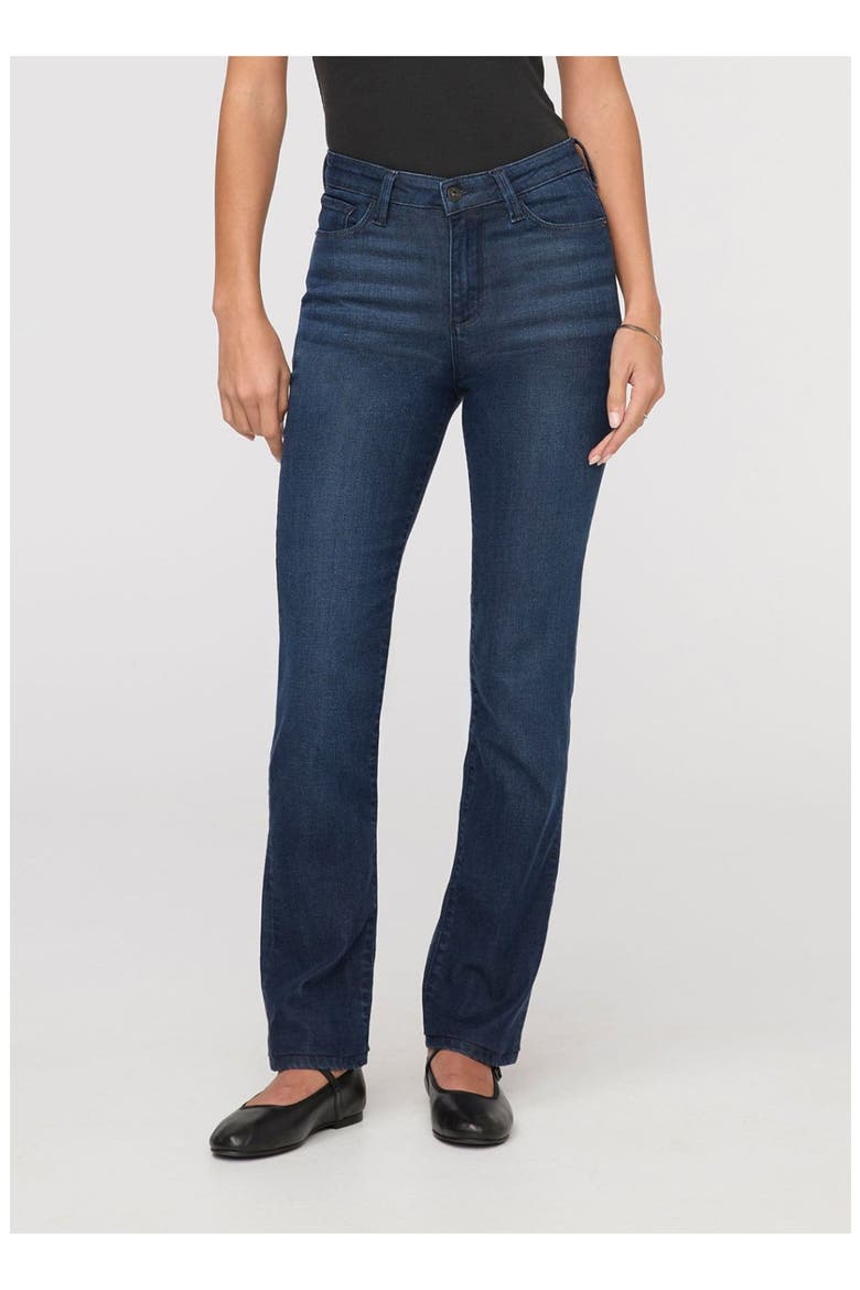 No Sweat Denim High Rise Slim Straight, Alternate, color, Worn-Rinse