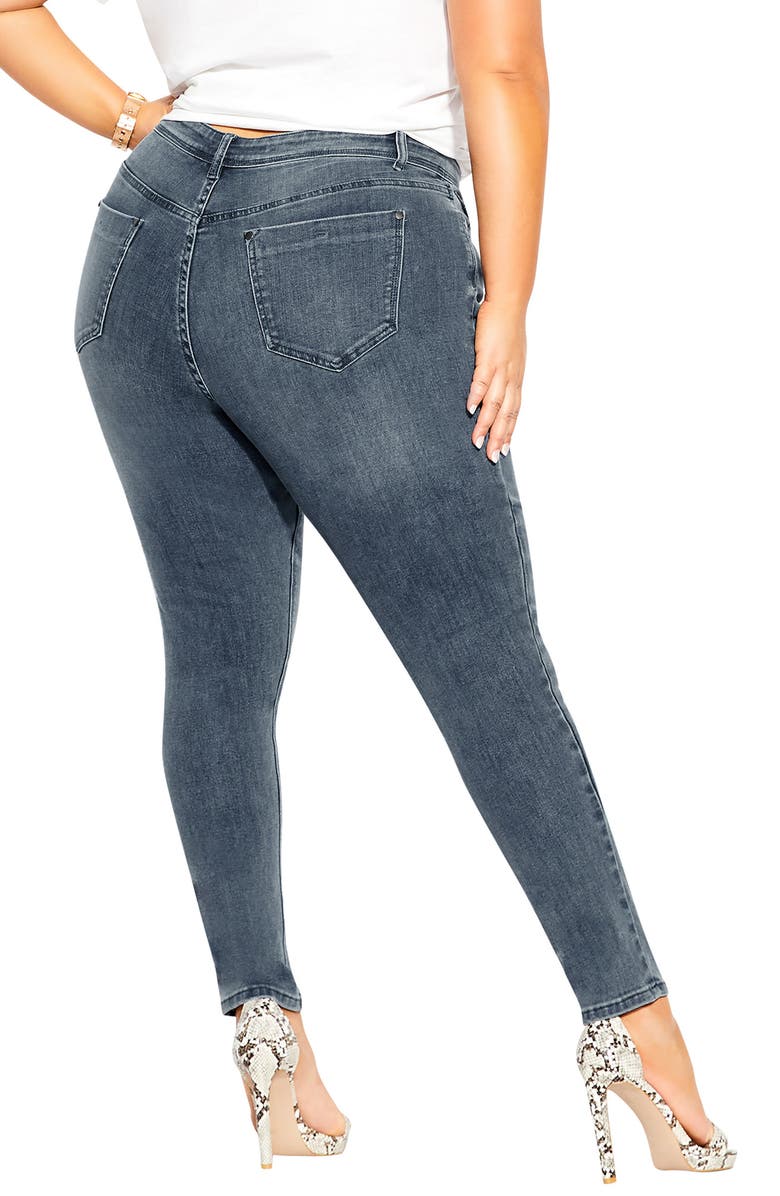 City Chic Harley Lover Skinny Jeans, Alternate, color, 