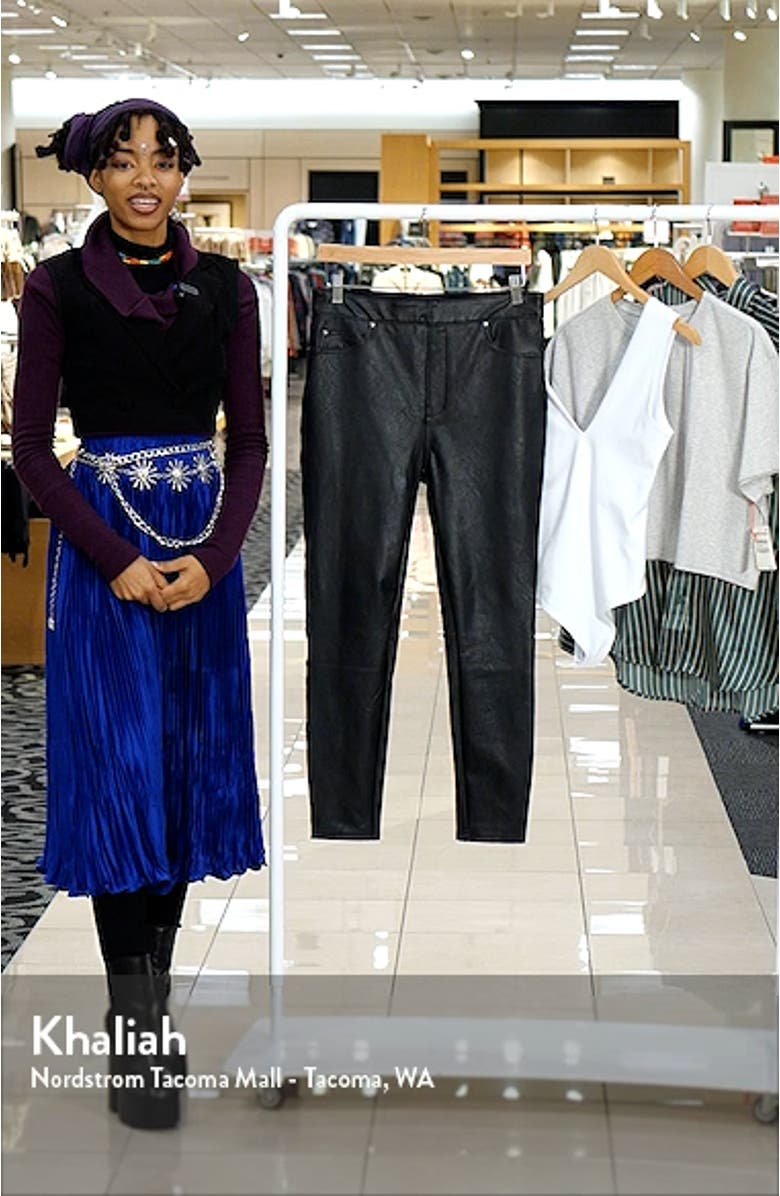 Faux Leather Ankle Skinny Pants, sales video thumbnail