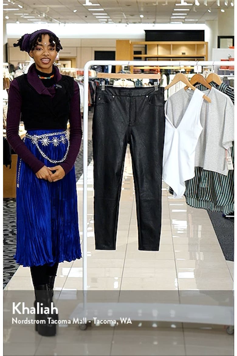 Faux Leather Ankle Skinny Pants video