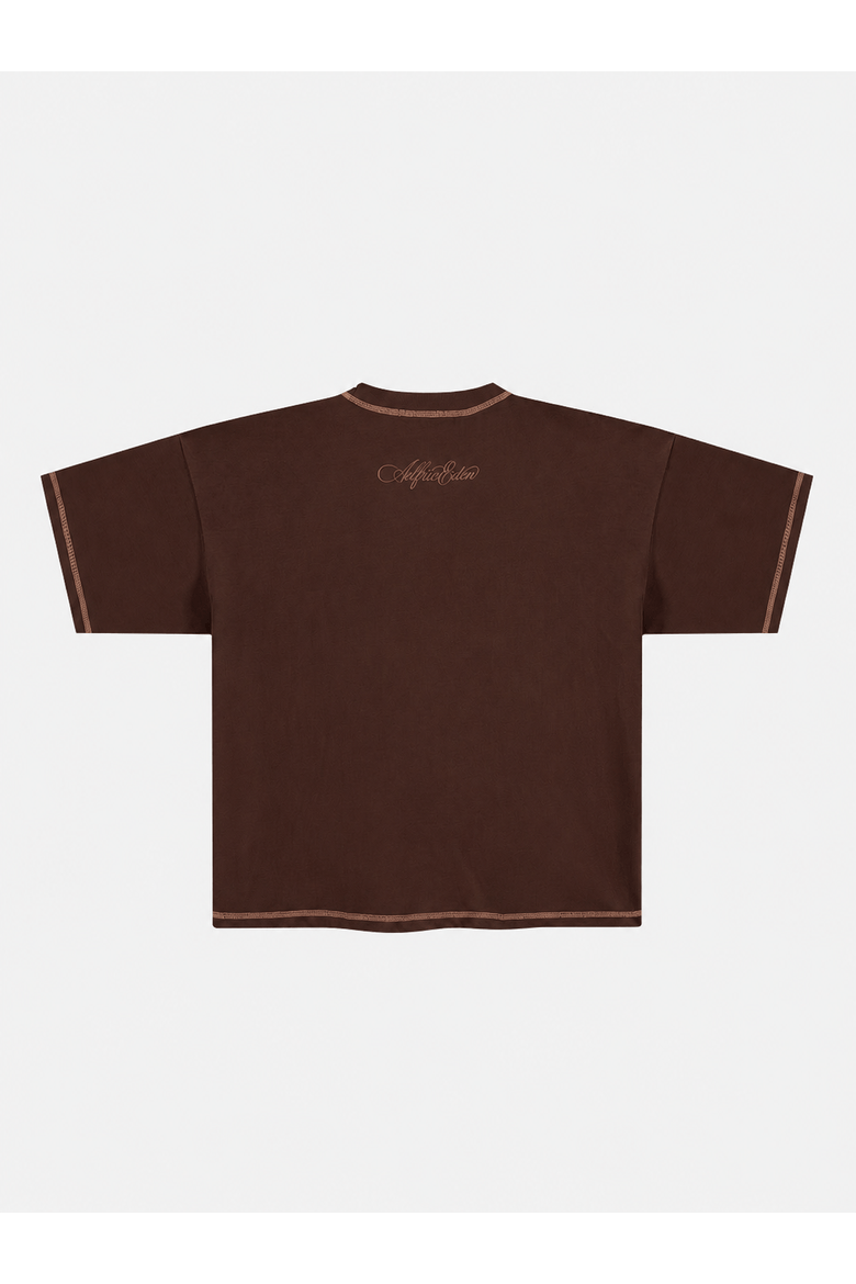 Pretzel Graphic Boxy Tee, Alternate, color, Brown