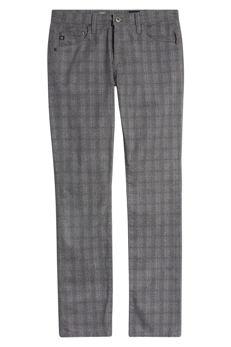 Everett Slim Fit Straight Leg Print Pants, Alternate, color, PADLOCK FLORENCE FOG
