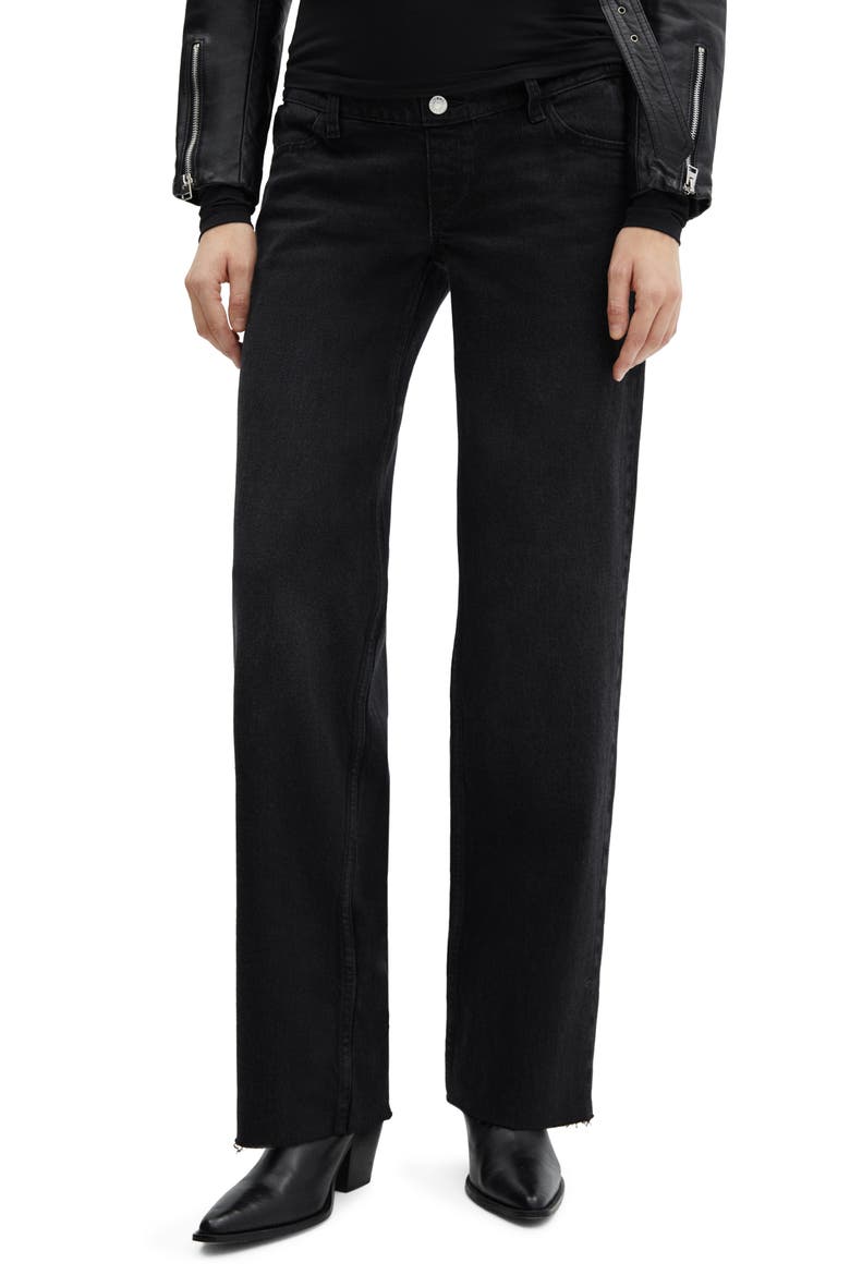 Over the Bump Wide Leg Maternity Jeans, Main, color, BLACK DENIM