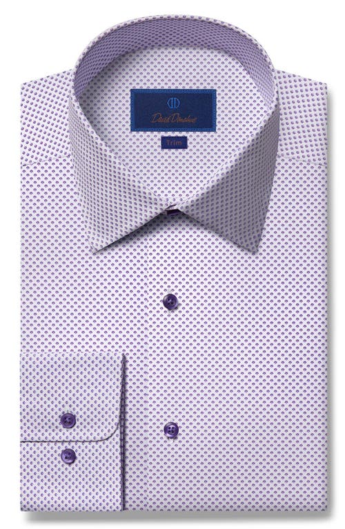 David Donahue Regular Fit Grid Cotton Dress Shirt In Blue