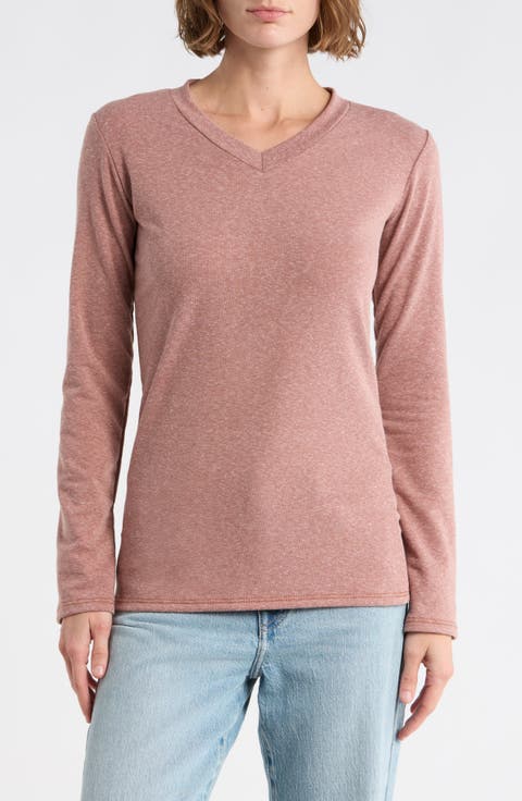 V-Neck Long Sleeve T-Shirt