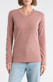 GO COUTURE V-Neck Long Sleeve T-Shirt
