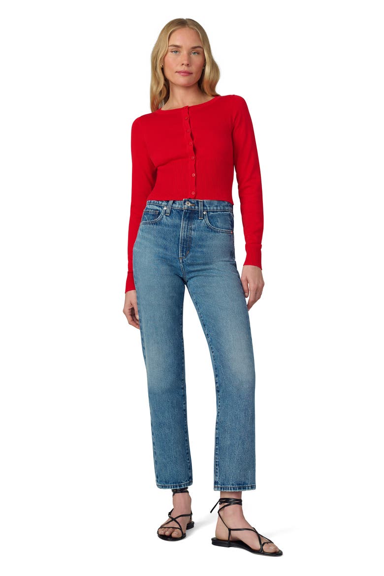 The Margot High Waist Ankle Slim Straight Leg Jeans, Alternate, color, IMPACT