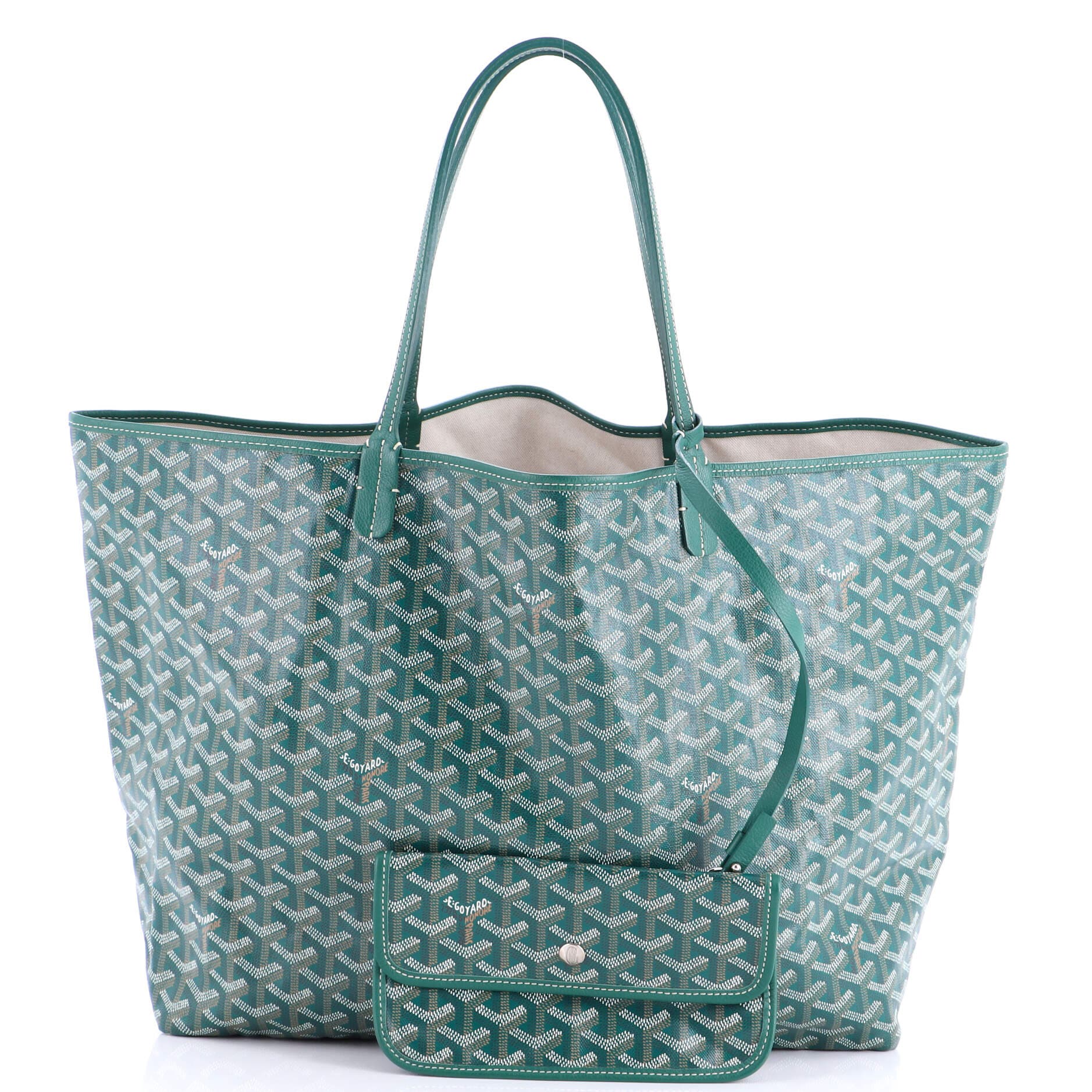 Pre-Owned Goyard Saint Louis Tote Coated Canvas GM, Alternate, color, Green