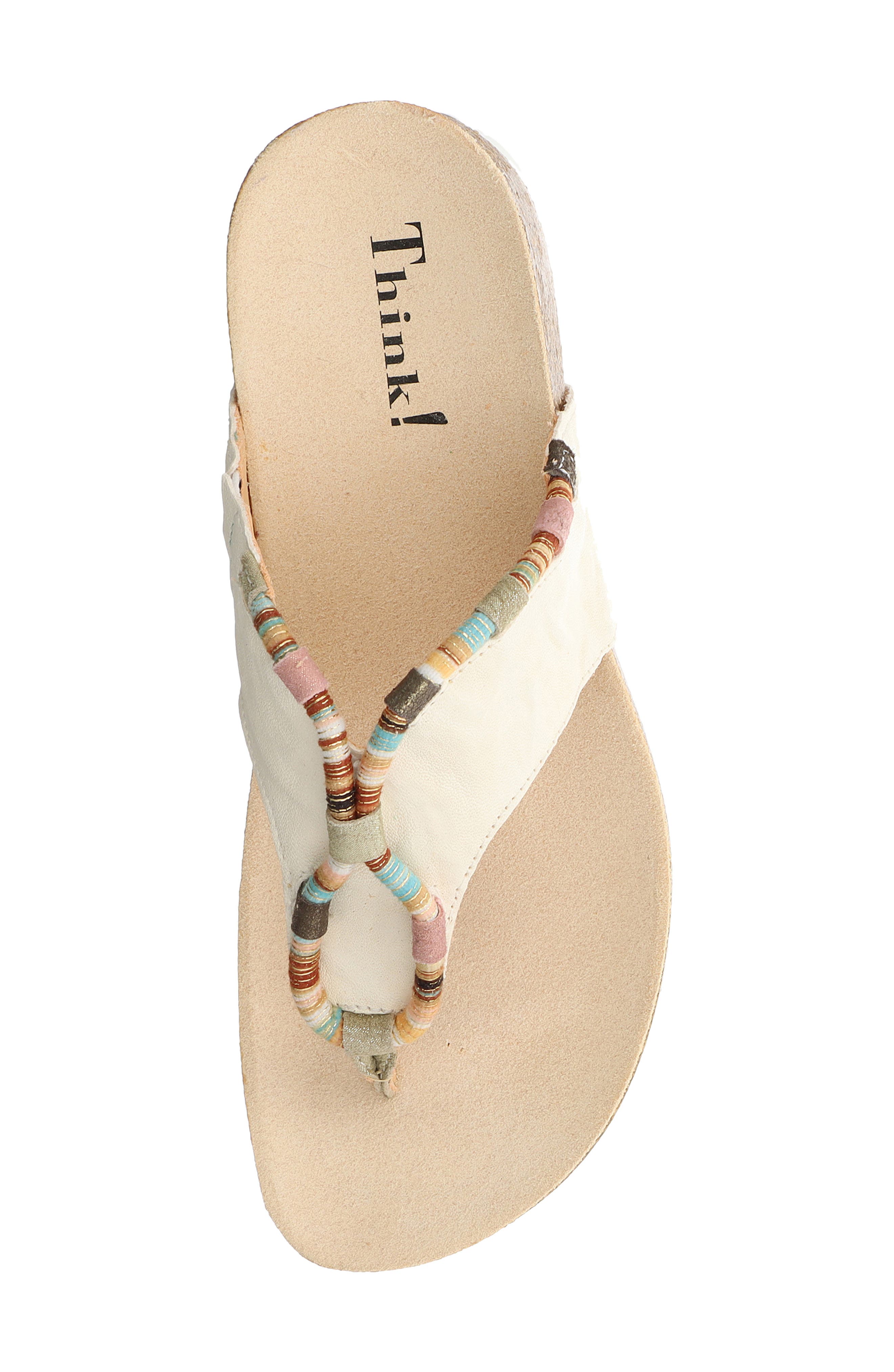 Think! Julia Rope Flip Flop, Alternate, color, Bianco Combo