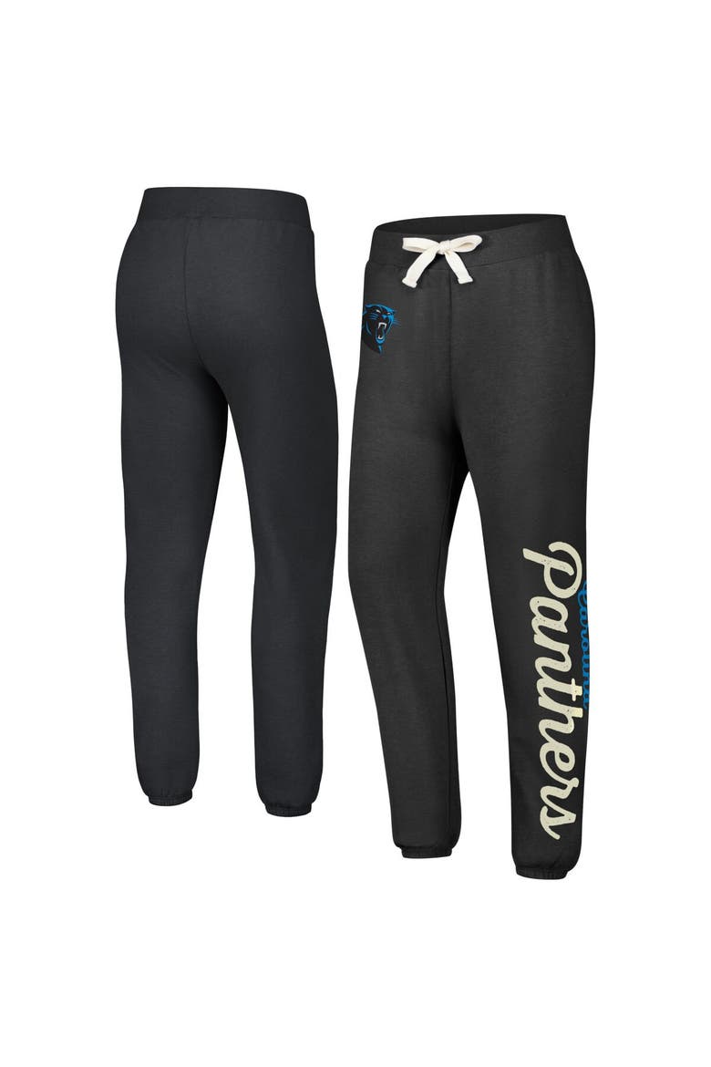 Women's G-III 4Her by Carl Banks Black Carolina Panthers Scrimmage Fleece Pants, Main, color, Black