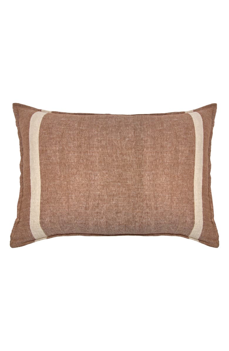 Pom Pom at Home Rory Linen Sham, Main, color, Terra Cotta/ Flax