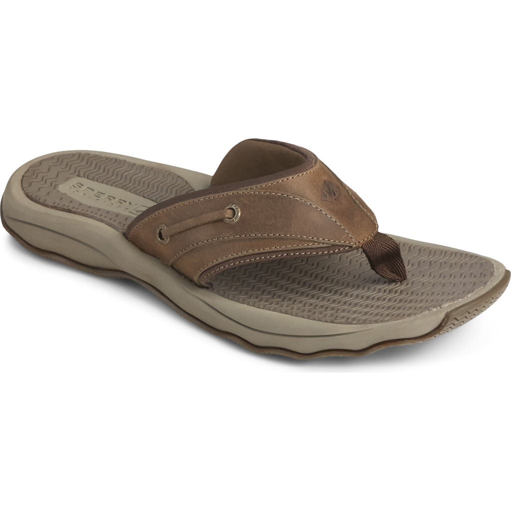 Sperry Outer Banks Flip Flop In Brown