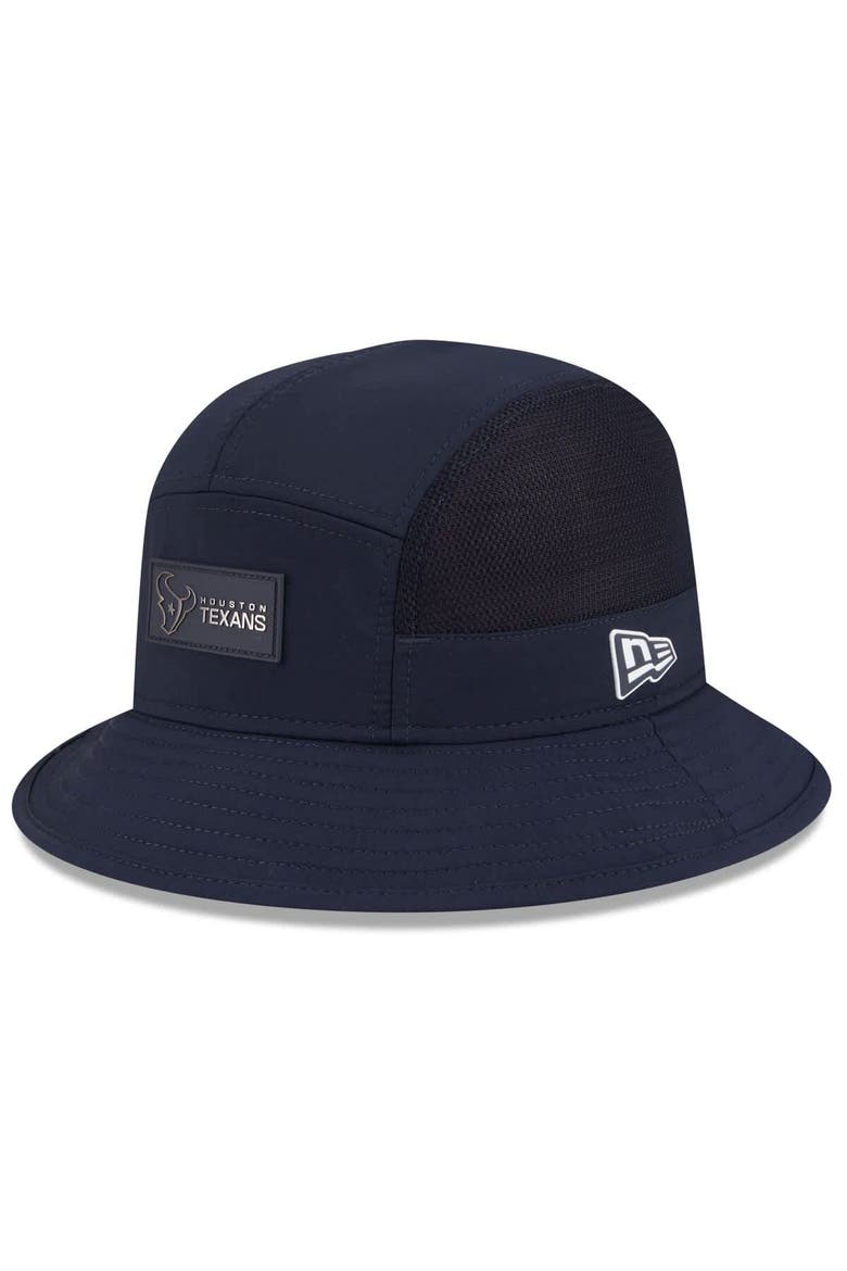 Men's New Era Navy Houston Texans 2025 Sideline  Bucket Hat, Main, color, Navy