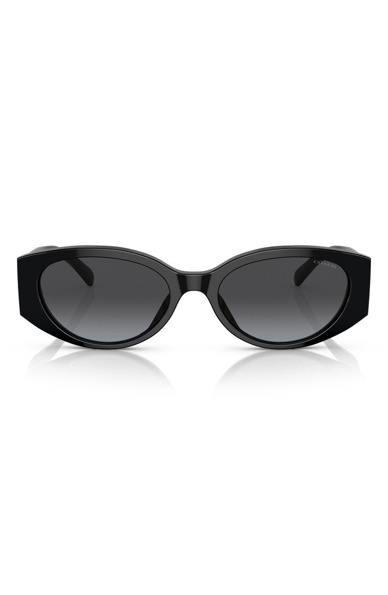 COACH 57mm Oval Sunglasses, Main, color, 