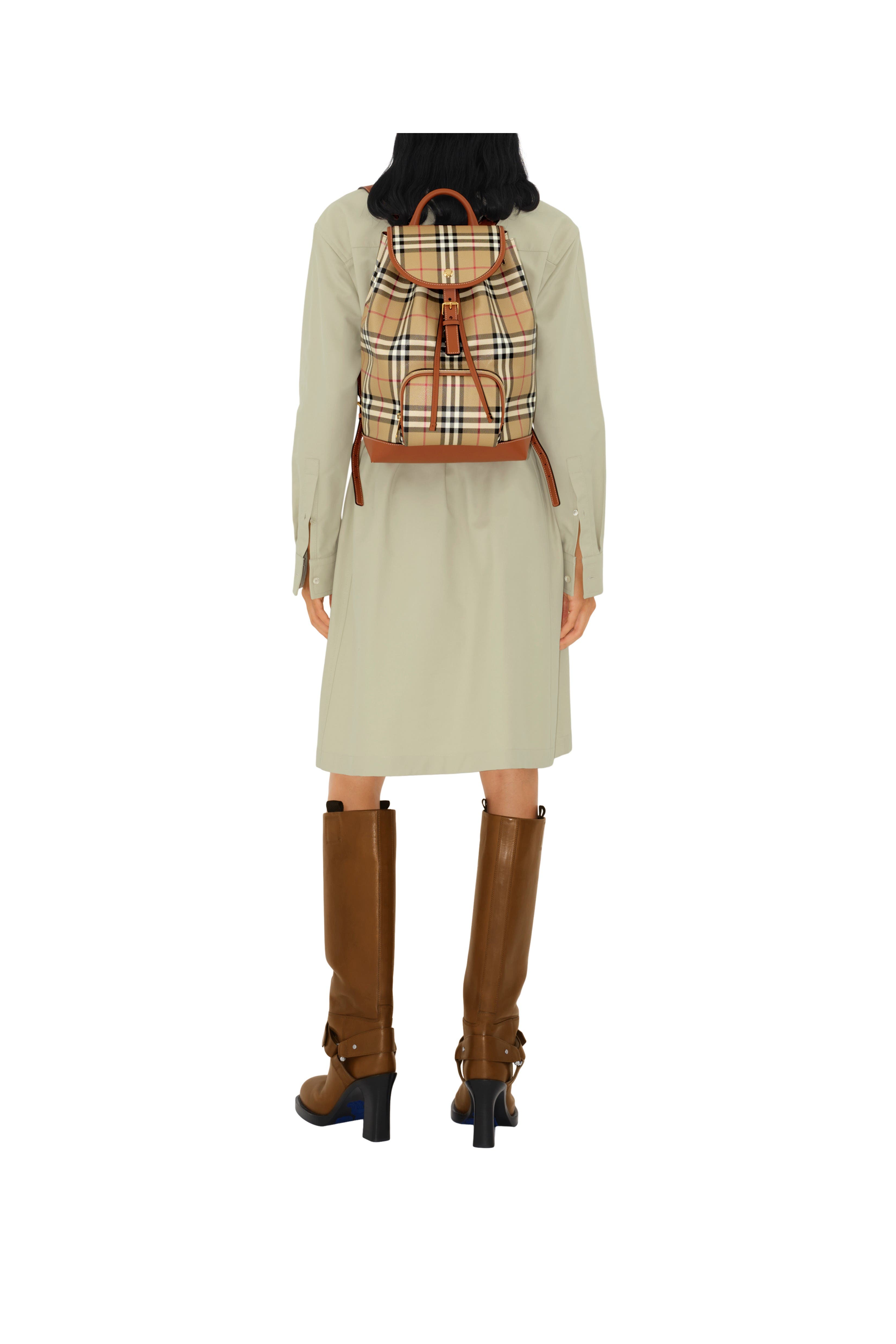 Burberry Check Backpack, Alternate, color, 