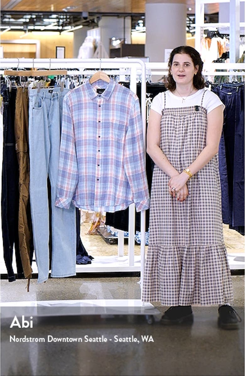 Havana Plaid Linen Button-Up Shirt, sales video thumbnail