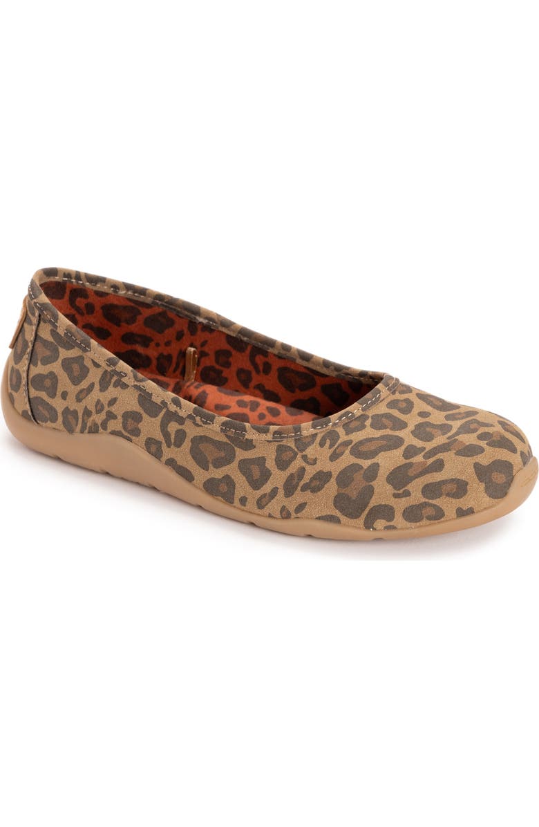 MUK LUKS Solana Skimmer Flat, Main, color, Leopard