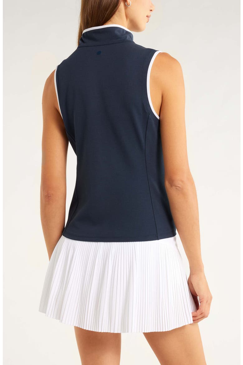 Pace Piqué Knit Polo Tank, Alternate, color, NAVY SAPPHIRE