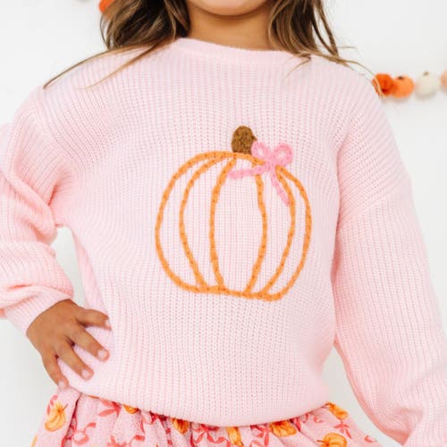 Sweet Wink Pumpkin Knit Sweater In Pink