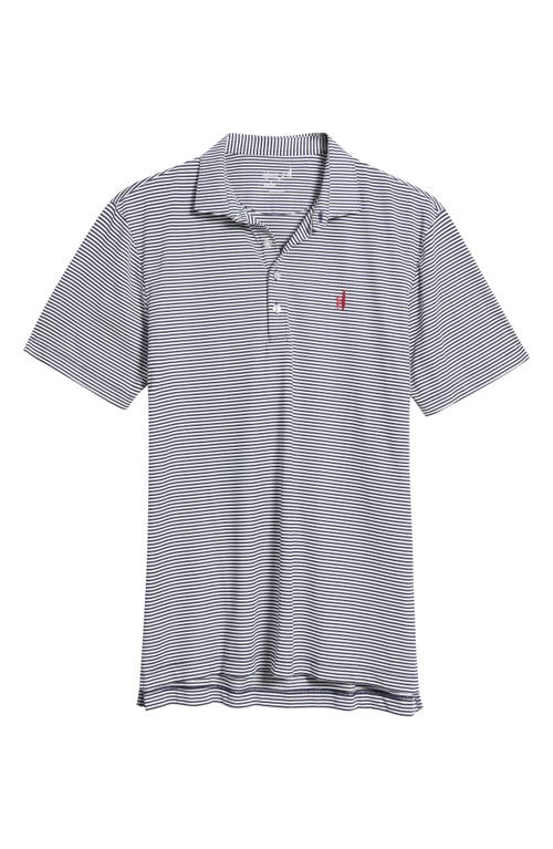 Johnnie-o Dru Stripe Performance Polo In Blue