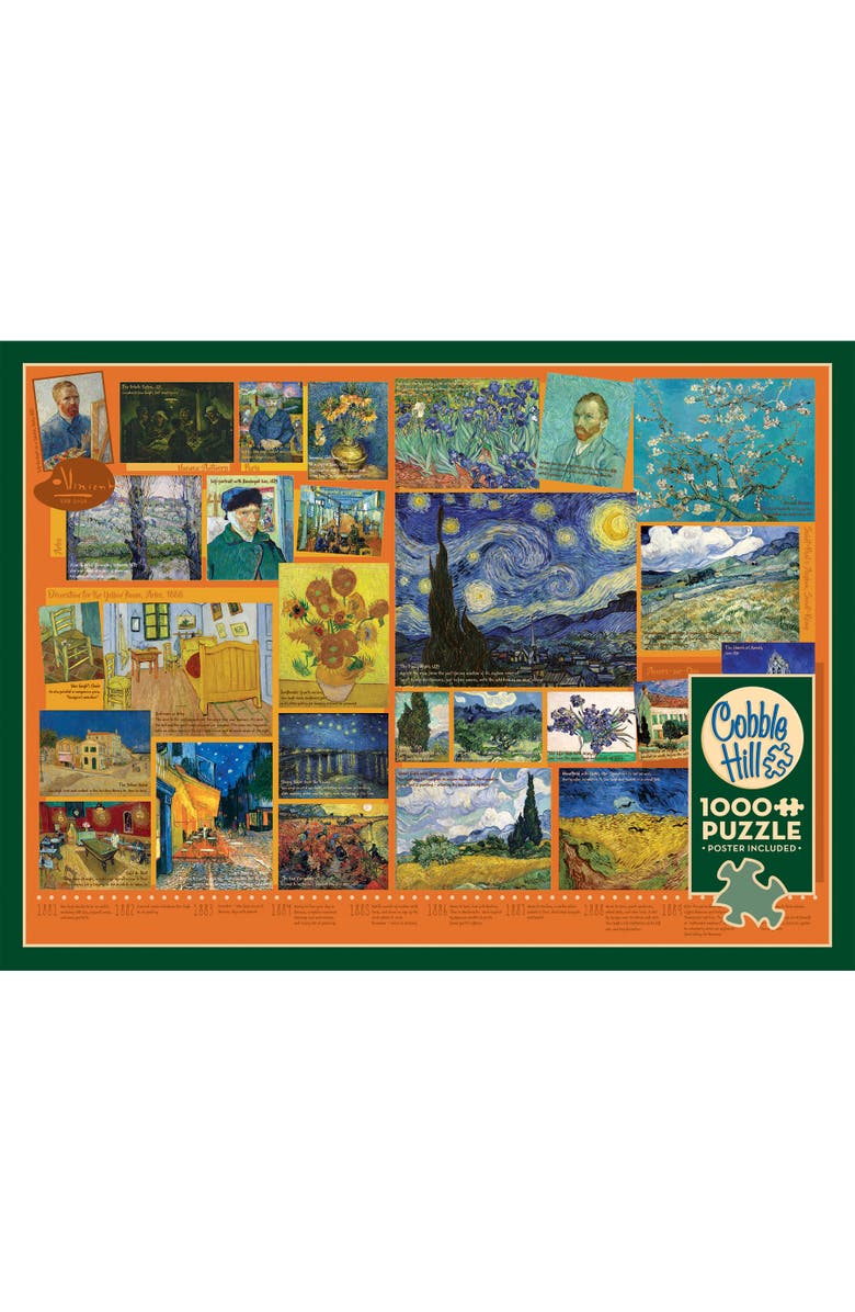 Cobble Hill 1000 Piece Puzzle Van Gogh Reference Poster Included, Alternate, color, Multicolored
