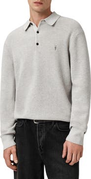 AllSaints Waffle Knit Polo