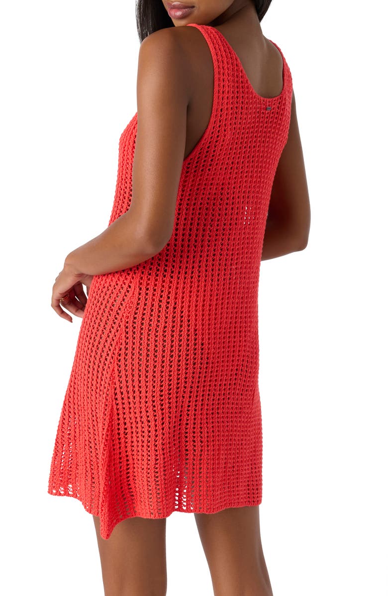 O'Neill Ryan Open Stitch Cover-Up Minidress, Alternate, color,