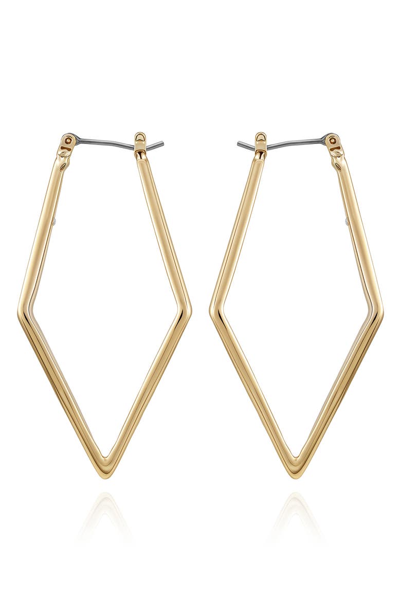 Vince Camuto Geometric Hoop Earrings, Alternate, color, Gold