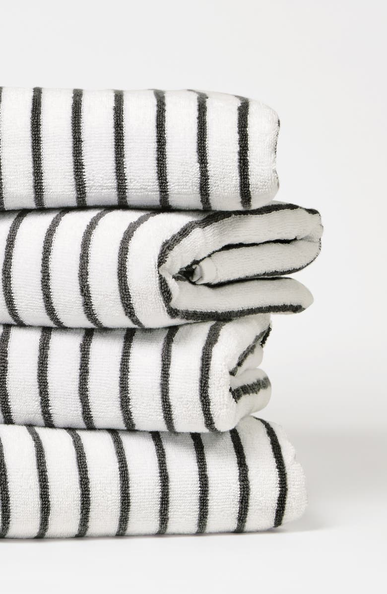 HOMESPUN 4-Pack Cabana Beach Towels, Alternate, color, Stripes Gray